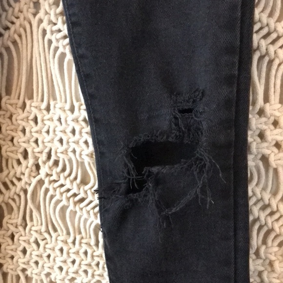 Just Black distressed sz 25 black skinny jeans - Picture 4 of 10
